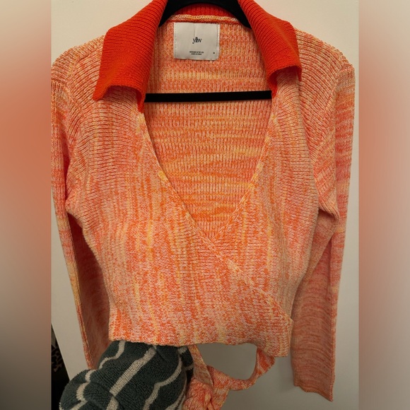YLLW the Label Marigold Wrap Set - Orange Knit - Size M - Picture 8 of 16